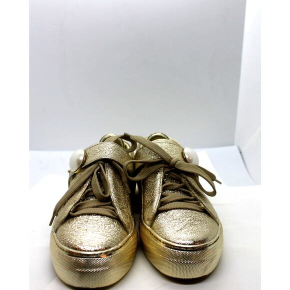 Nicholas Kirkwood Gold Pearlogy Platform Sneakers sz 6 M / 36 EU - Picture 2 of 6